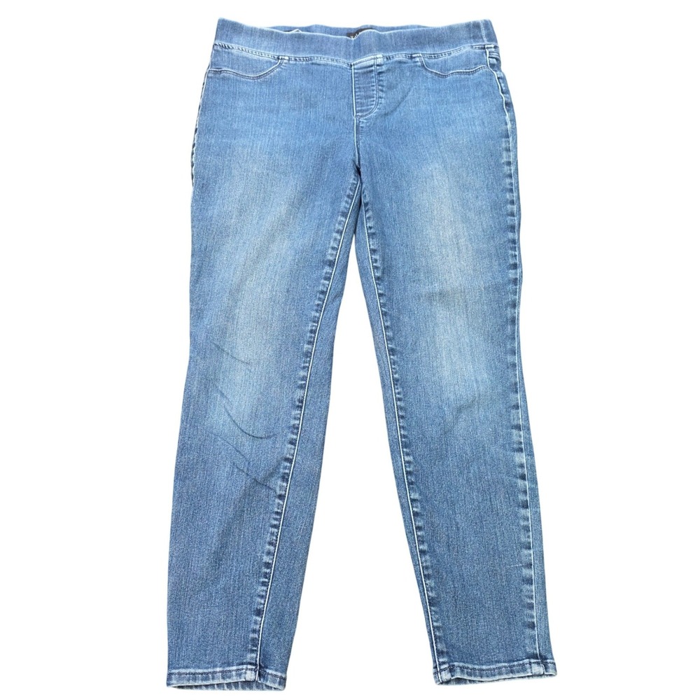 Talbots Pull-On Jeggings Women's Size 10P Cascade Wash Blue Denim Slim Jeans